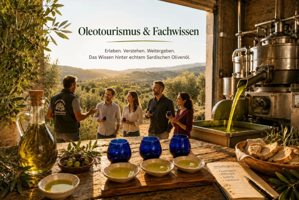 Oletourismus - Verkostung vor einer Olivenmühle