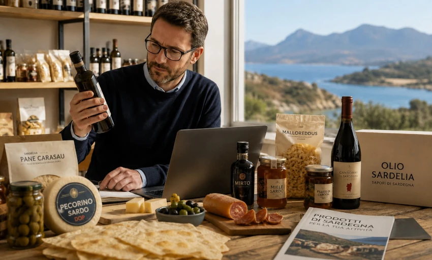 Bild zeigt eine Qualitätsprüfung bei Olio Sardelia