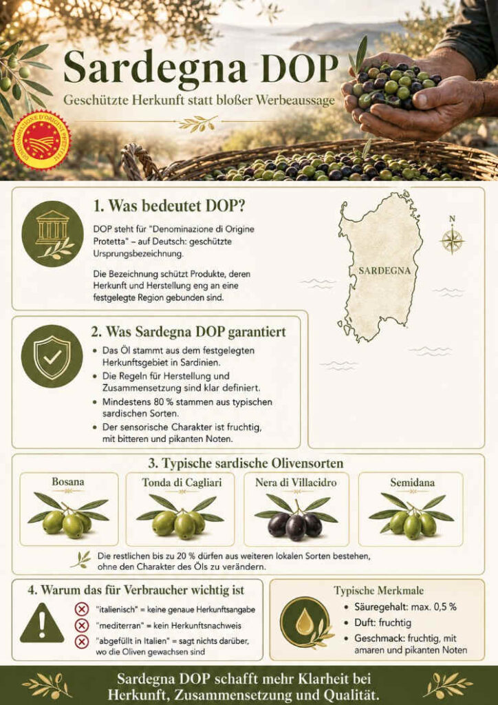 Infografik zu Sardegna DOP