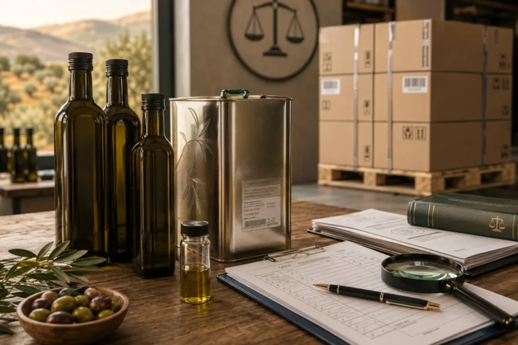 Compliance und Qualitätssicherung bei Import von Olivenöl