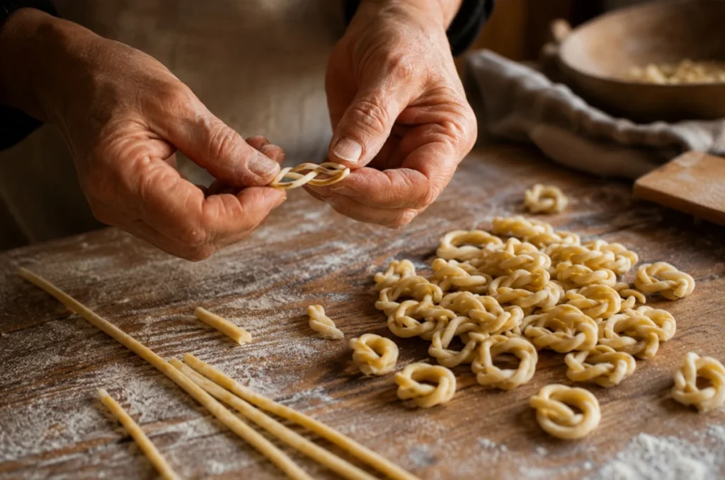 Lorighittas: handwerkliche Ringpasta aus Sardinien