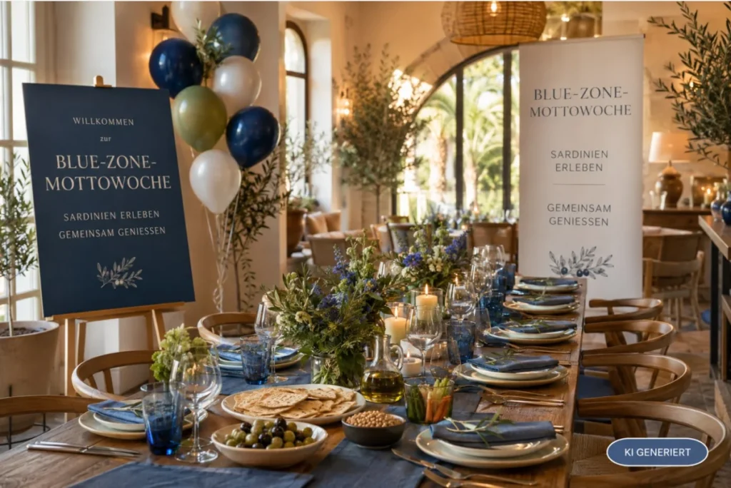 Festraum zur sardischen Blue-Zone-Woche